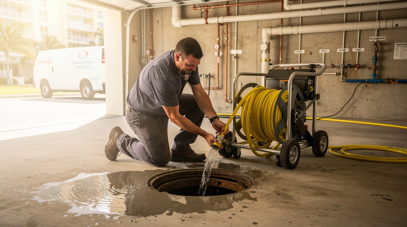 Hallandale Emergency Plumbing SFL technician responding to a call in Pompano Beach, FL