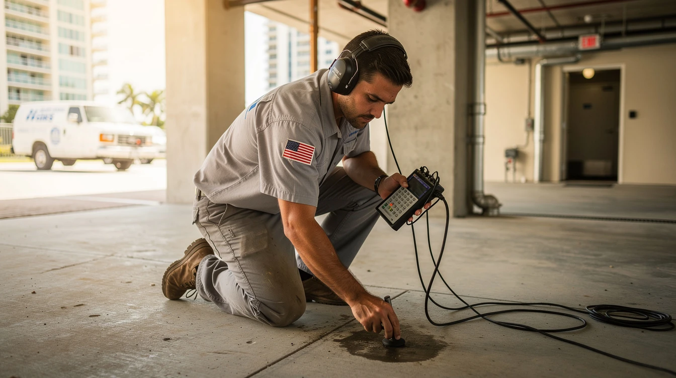 Licensed plumber on a Hallandale Beach job